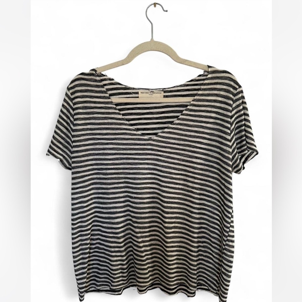 Project Social T Urban Outfitters White & Black Striped Tee – Size Small